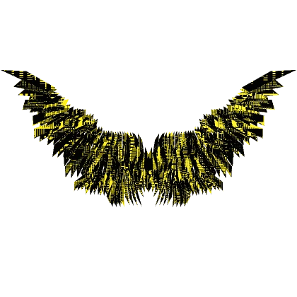 Animated Glitch Shadow Wings - Yellow