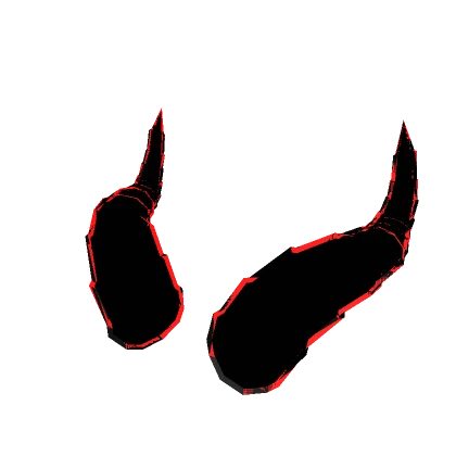 Animated Glitch Shadow Horns - Red