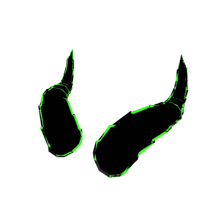 Animated Glitch Shadow Horns - Green