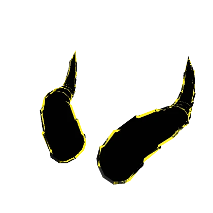 Animated Glitch Shadow Horns - Yellow