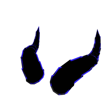 Animated Glitch Shadow Horns - Blue