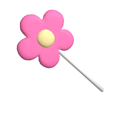 Hot Pink Flower Lollipop