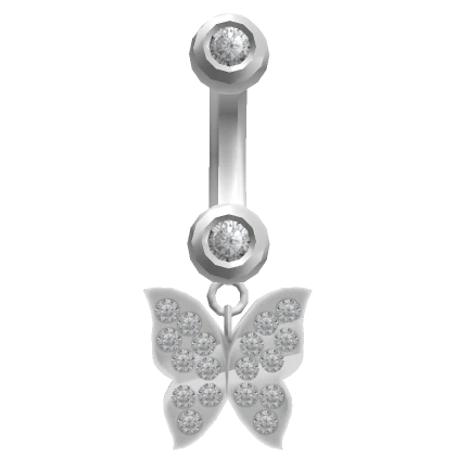 Butterfly Belly Ring Silver