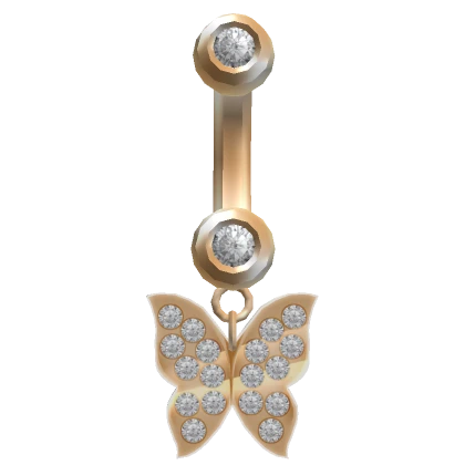 Butterfly Belly Ring Gold