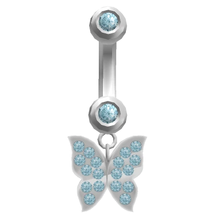 Butterfly Belly Ring Blue