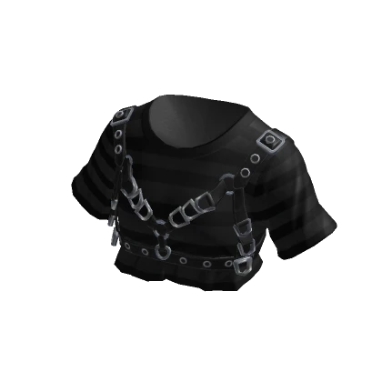 Chained Punk Goth Tee Black