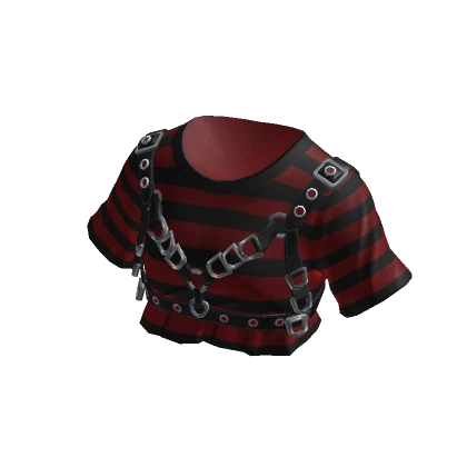 Chained Punk Goth Tee Red