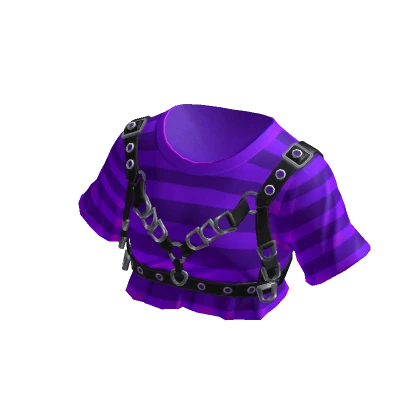 Chained Punk Goth Tee Violet