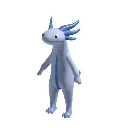 Blue Realistic Axolotl Suit