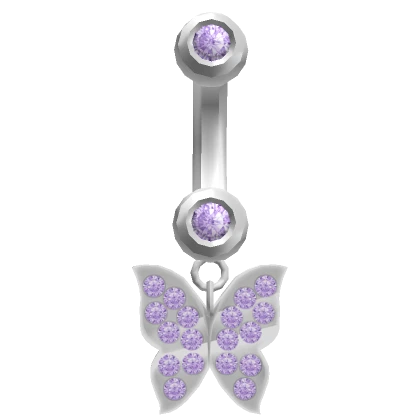 Butterfly Belly Ring Purple