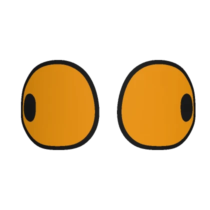 Orange Cartoon Crossed Eyes