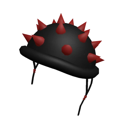 Punk Spike Combat Helmet Red (Tilted)