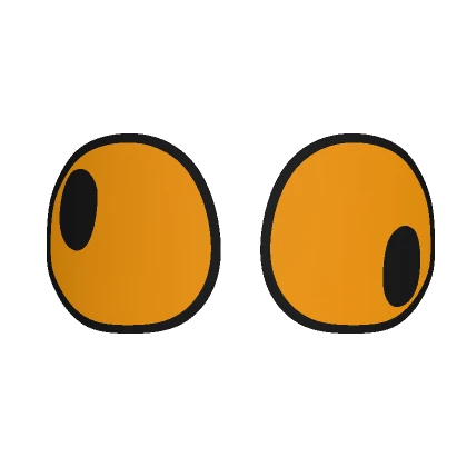 Orange Cartoon Confused Eyes