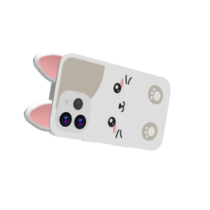 Cute White Cat Phone (Hand)