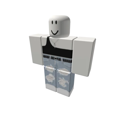 preppy vamp soft aesthetic jeans black top chain