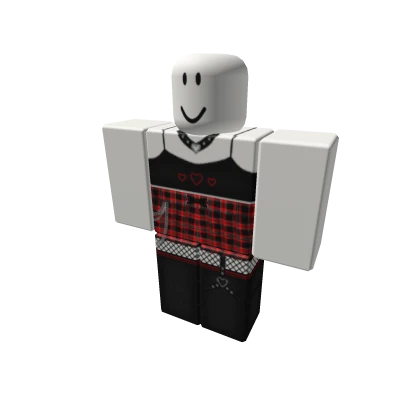 red grunge plaid heart socks preppy y2k emo vamp