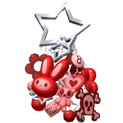 Y2K Aesthetic Keychain Red 3.0