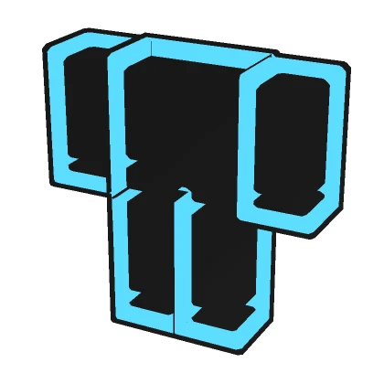 (1.0) Cyan Blue Double Outline Avatar