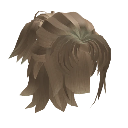 Short Messy Wolf Cut w/ Bun