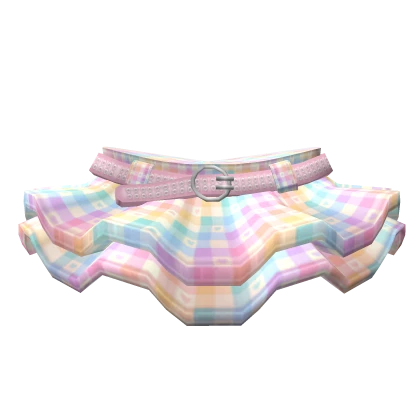 💟3.0 Cute ruffled decora skirt with pink strap