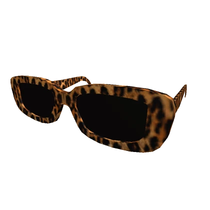 Rounded Y2K Leopard Printed Glasses