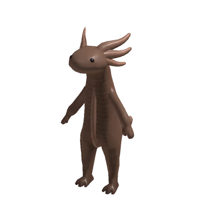 Brown Realistic Axolotl Suit