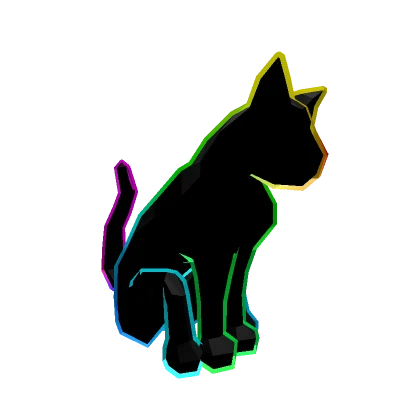 Cartoony Rainbow Cat (R)