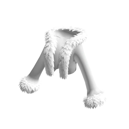 White Fur Trim Crop Jacket