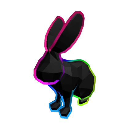 Cartoony Rainbow Rabbit (L)