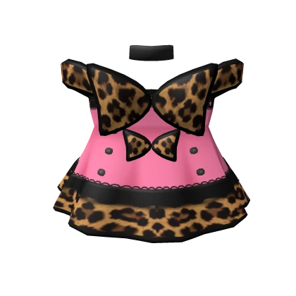🎀🎱3.0 Gyaru luxurious leopard print dress