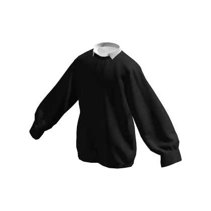Oversized Black Y2K Sweater