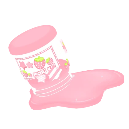 Spilled Strawberry Pink Jam Jar