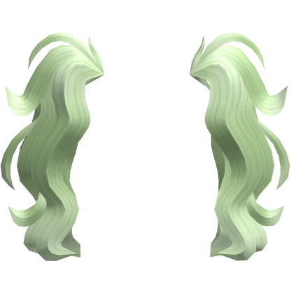 Y2K Messy Aesthetic Pigtails Extension (Green)