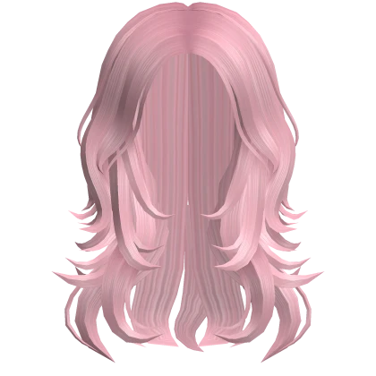 Layered Lush Anime Y2K Wolfcut Hair (Pink)