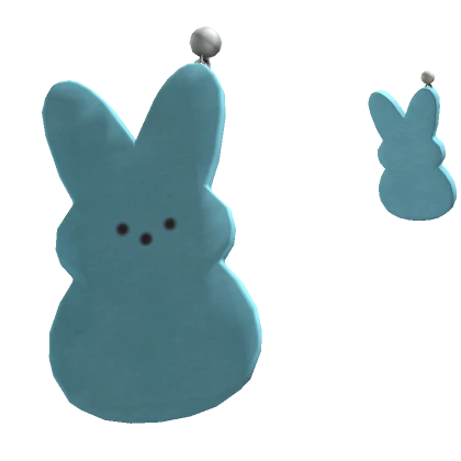 Blue Bunny Marshmallow Earrings