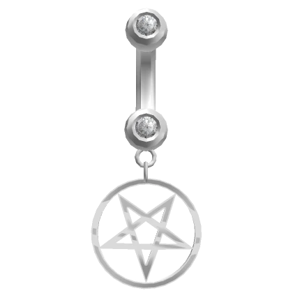 Pentacle Belly Ring Silver