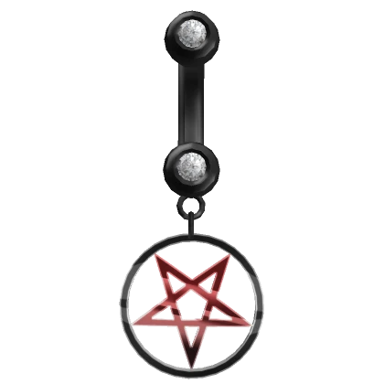 Pentacle Belly Ring Black