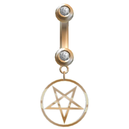 Pentacle Belly Ring Gold