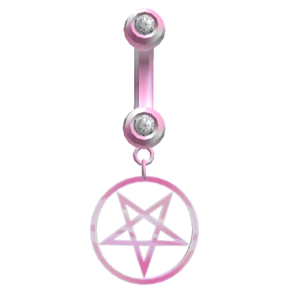 Pentacle Belly Ring Pink 