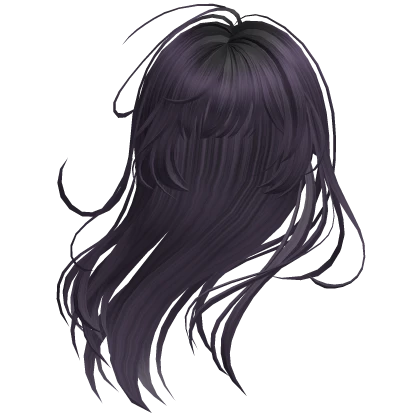 Purple Wind-Blown Long Anime Hair