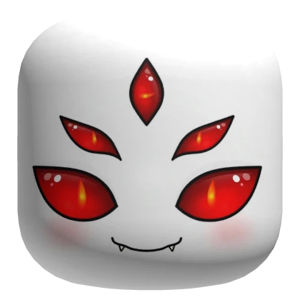 Cute Spider Monster Face with Red Eyes