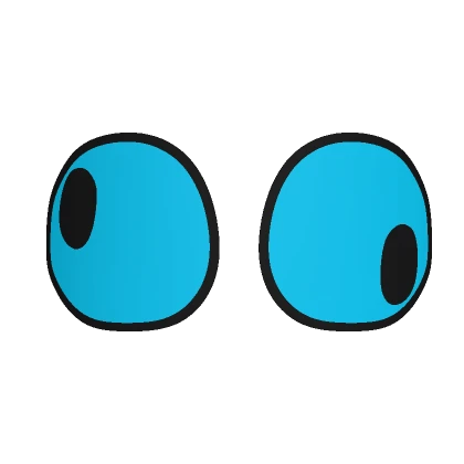 Blue Cartoon Confused Eyes