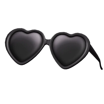Black Raised Cute Heart Shades