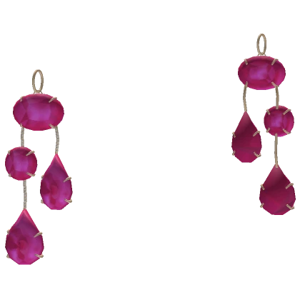 Luxury Rain Drop Pink Earrings