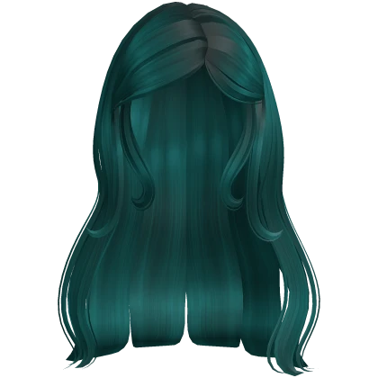 Long Framing Wavy Doll Hair in Blue Green