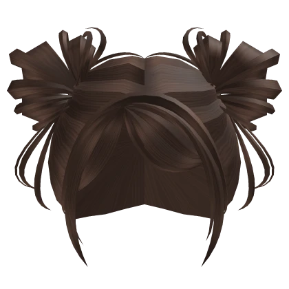 Y2K Messy Pigtails Buns (brown)