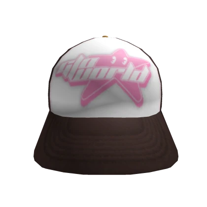 GLO WORLD PINK & BROWN Y2K TRUCKER CAP