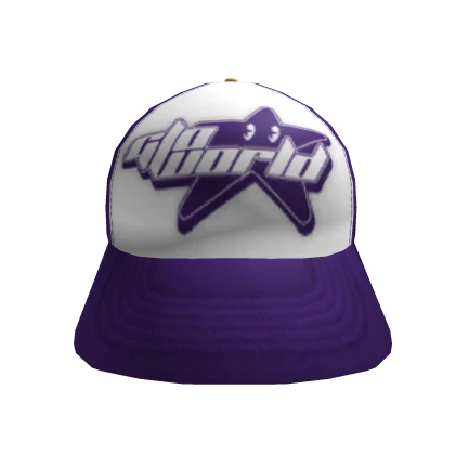 GLO WORLD DARK PURPLE Y2K TRUCKER CAP