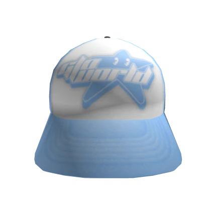 GLO WORLD BABY BLUE Y2K TRUCKER CAP