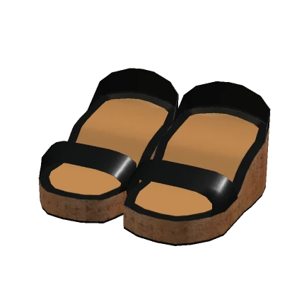 Wedge Platform Shoes - Brown